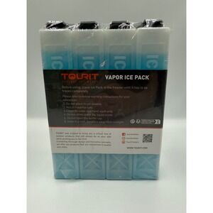 TOURIT Vapor Ice Pack Set Reusable Slim Cooler Packs Non-Toxic BPA Free Blue